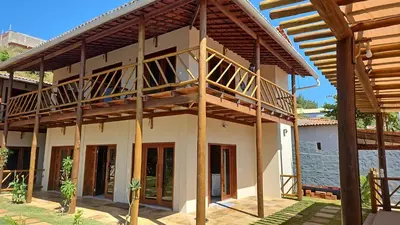 O edifício onde a casa de hóspedes está situado