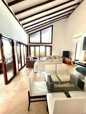 Uma área de estar em CASA TAÍBA BEACH RESORT PÉ Na AREIA - IMOB TEMPORADA