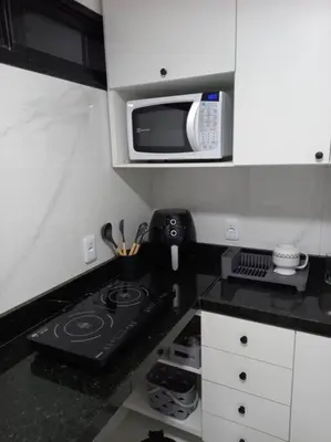 A cozinha ou kitchenette de Apto na Beira-Mar de Fortaleza