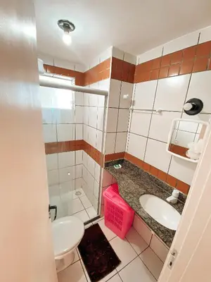 Uma casa de banho em Apartamento com vista para o Mar