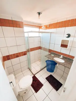 Uma casa de banho em Apartamento com vista para o Mar