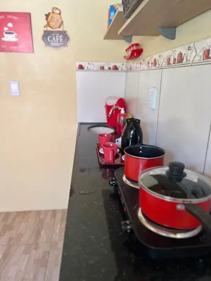A cozinha ou kitchenette de POUSADA Kit net pacoti