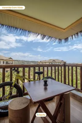 Uma varanda ou terraço em Apto moderno no VG Sun Cumbuco por Tactu