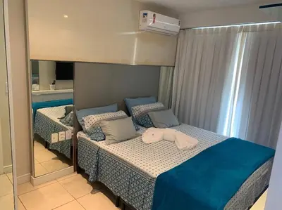 Uma cama ou camas num quarto em Beach Village - Praia do Futuro II