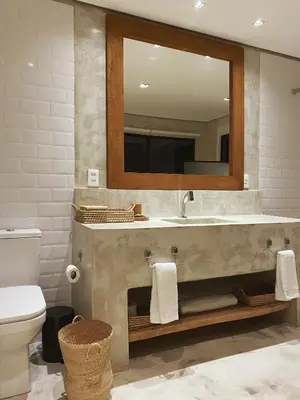 Uma casa de banho em Beach House Brazil