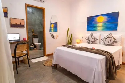 Uma cama ou camas num quarto em Suite Lua Preazen