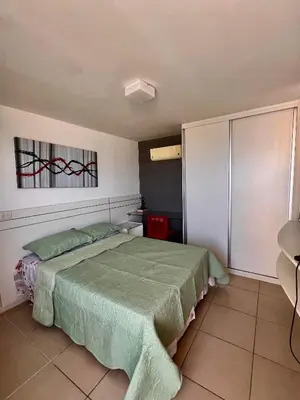 Uma cama ou camas num quarto em Breezes do Cumbuco - Cobertura!