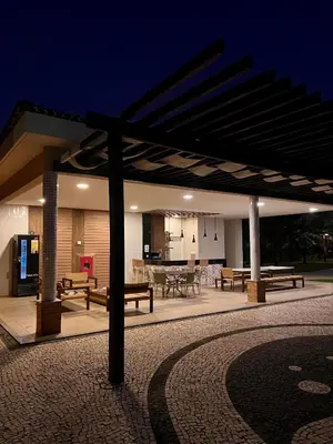 Um pátio ou outra área exterior em Breezes do Cumbuco - Cobertura!