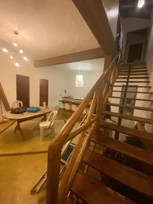 Uma área de estar em Praia da Baleia Vista Mar