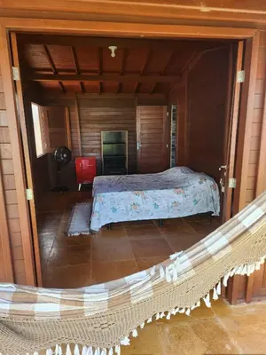 Uma cama ou camas num quarto em Vila do Rico
