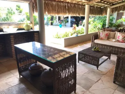 Uma área de estar em Casa Cauipe Cumbuco