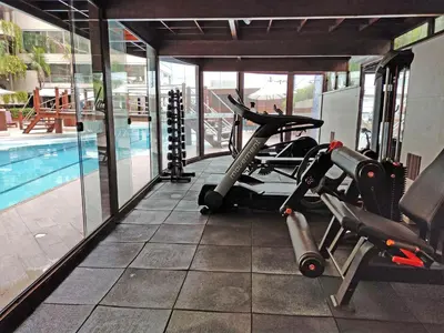 O centro de fitness e/ou as comodidades de fitness de Afago Mareiro Hotel