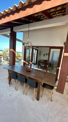 Uma varanda ou terraço em DUPLEX TAIBA BEACH RESORT