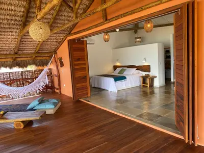 Uma cama ou camas num quarto em villa wetdreams