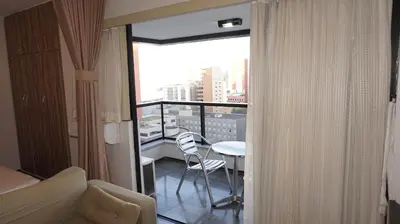 Uma área de estar em Via Venetto Flat - no melhor bairro de Fortaleza