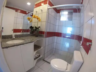 Uma casa de banho em Lindo apartamento com vista mar 2 quartos 1501