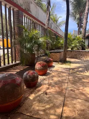 Um jardim no exterior de Porto Praia Hotel