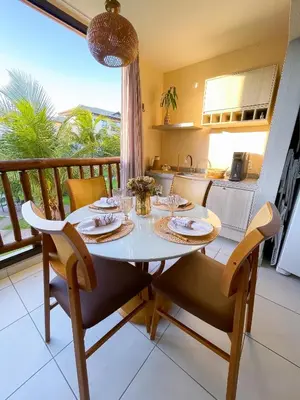 Uma varanda ou terraço em Vg Sun Cumbuco condomínio completo