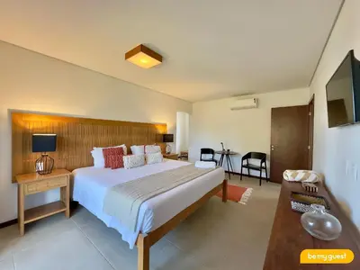 Uma cama ou camas num quarto em Villas - Beach House