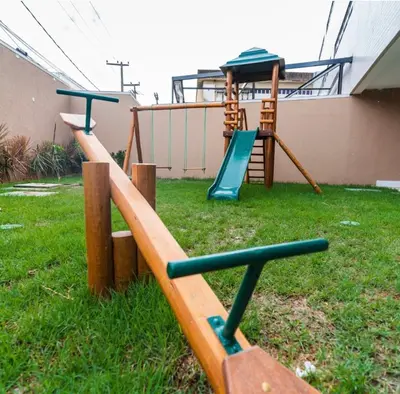 A área de jogos para crianças em Acquarius residence estrutura de nova construção situada na praia de Iracema