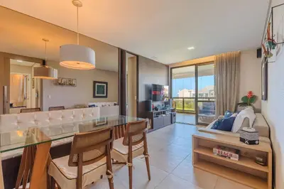 Uma área de estar em Wai Wai #A405 - Apê Vista Mar por Carpediem