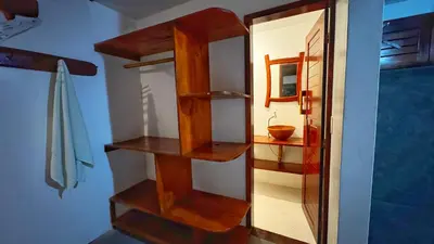 Uma ou mais camas em beliche num quarto em Hotel Zapata