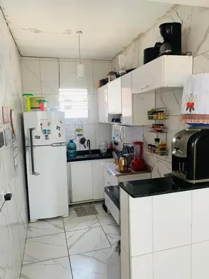A cozinha ou kitchenette de Ap beachfuturo420