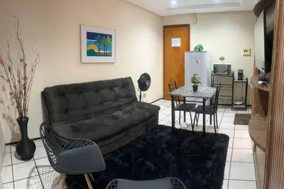 A cozinha ou kitchenette de Flat Mobiliado na Beira Mar