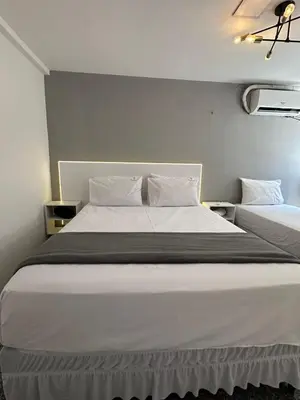 Uma cama ou camas num quarto em 205 Atlântico Residence Vista Mar