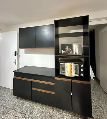 A cozinha ou kitchenette de 205 Atlântico Residence Vista Mar