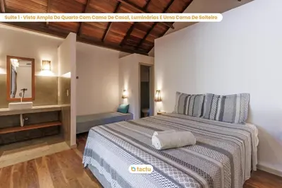 A planta de Casa Manga: Paraíso Luxuoso com Piscina Privativa