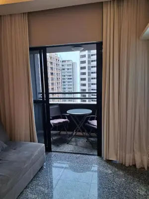 Uma área de estar em Saint Martin Flat Fortaleza