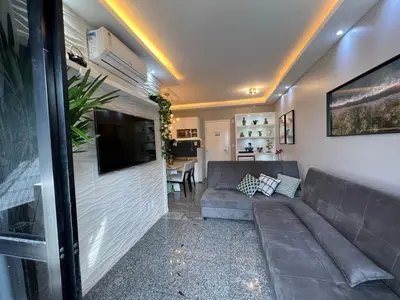 Uma televisão e/ou sistema de entretenimento em Saint Martin Flat Fortaleza