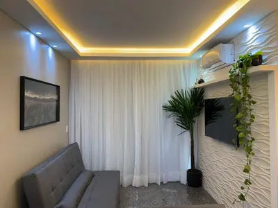 Uma área de estar em Saint Martin Flat Fortaleza