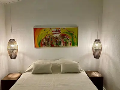 Uma cama ou camas num quarto em Vila Almar