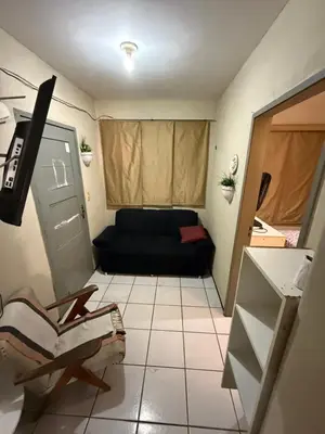A cozinha ou kitchenette de Apartamento mobiliado com dois quartos para locação fixo e mensal
