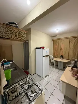 A cozinha ou kitchenette de Apartamento mobiliado com dois quartos para locação fixo e mensal