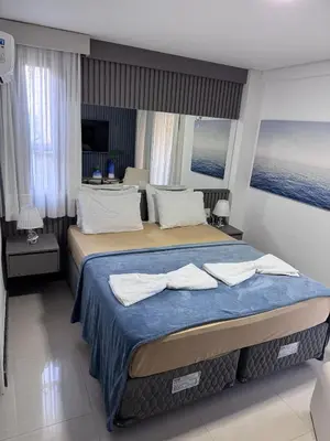 Uma cama ou camas num quarto em Bangalô Beira Mar Aquiraz Manhattan Beach 3 Suítes
