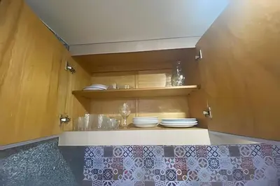 A cozinha ou kitchenette de Atlântico Bela vista para o Mar