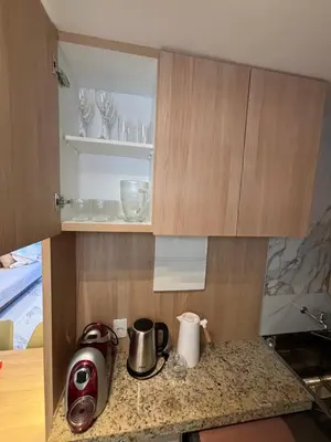 A cozinha ou kitchenette de Vista Mar incrível com 2 Quartos Beira Mar Fortaleza