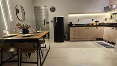 A cozinha ou kitchenette de Apartamento em Porto das Dunas - Próximo ao Beach Park