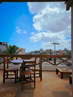 Uma varanda ou terraço em Casa Downwind