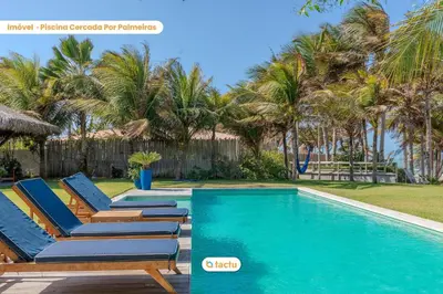 A piscina em ou perto de Villa Boungavilea Fortim Casa Frente Mar de Luxo