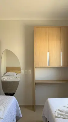 Uma cama ou camas num quarto em Condomínio Boas vistas