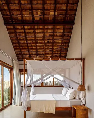 Uma cama ou camas num quarto em Casa Aracati Preá
