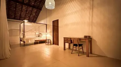 Uma cama ou camas num quarto em Casa Aracati Preá