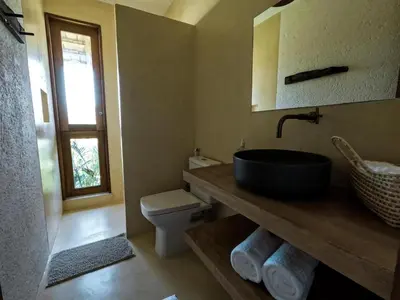 Uma casa de banho em Casa Aracati Preá
