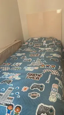 Uma cama ou camas num quarto em Lindo apartamento na Maraponga