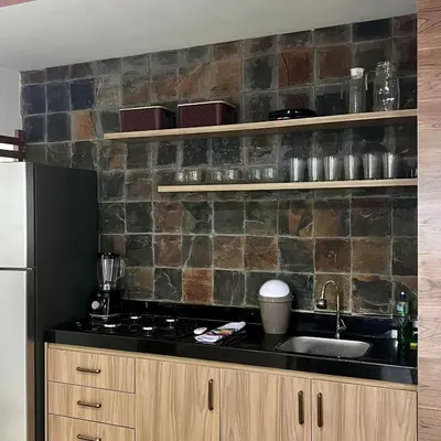 A cozinha ou kitchenette de Praia do Prea Casa 1