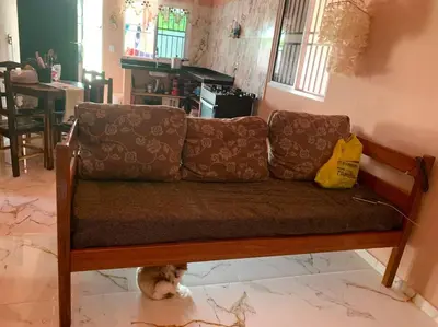 Uma área de estar em Casa em Jijoca de Jeriquaquara